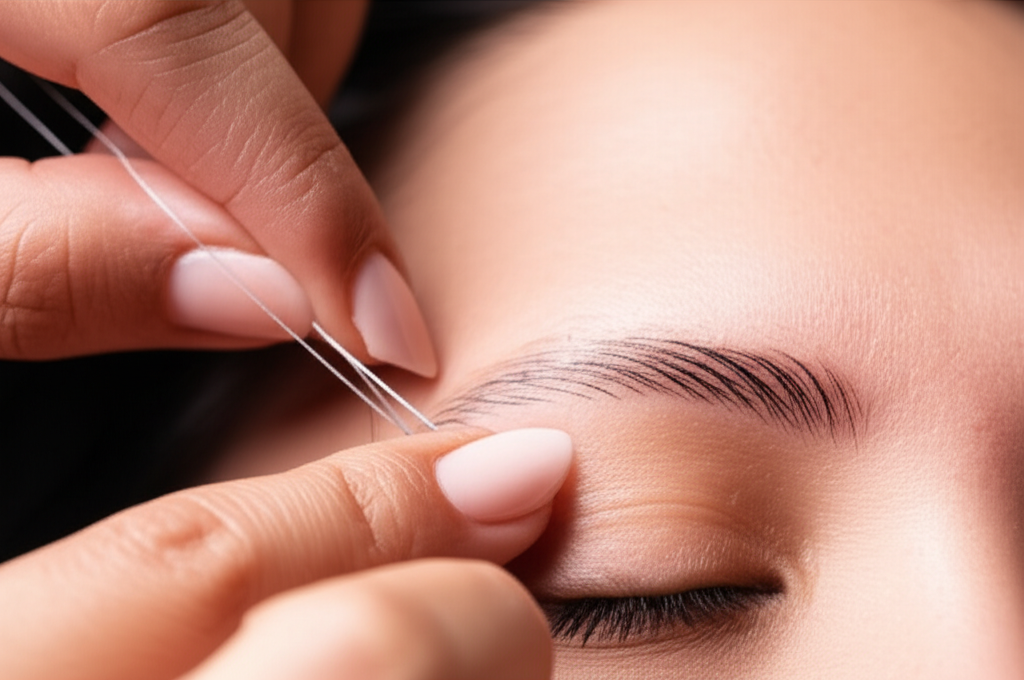 Epilação com linha (facial e corporal)